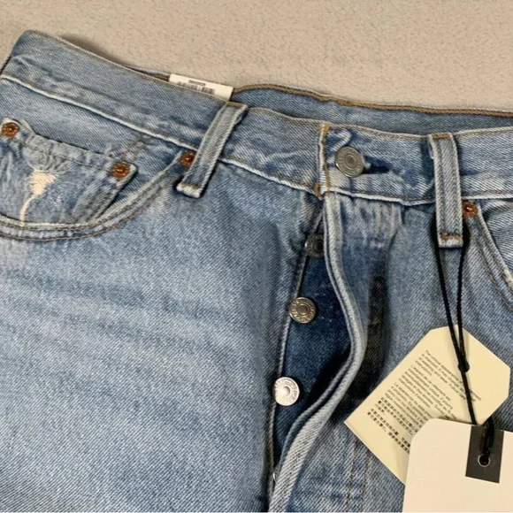 BEAUTIFUL ✨ Levis 501 Skinny Jeans Womens 30x28 High Rise Button Fly Denim - Picture 5 of 13